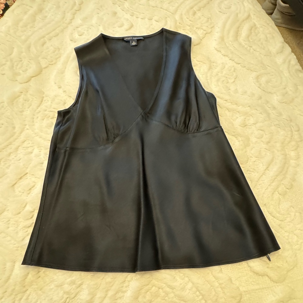 Banana Republic Elegant Black Silk Sleeveless Top